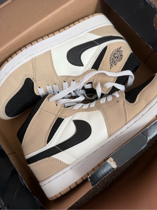 Jordan Shoes - women's Nike Air Jordan 1 Mid Desert Sail sneakers